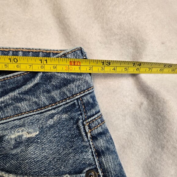 American Eagle Outfitters Blue Distressed Jean Shorts - Picture 10 of 11